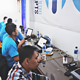 Team working on digital strategies